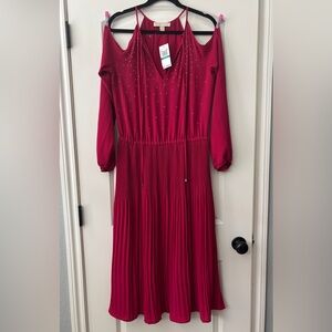 Michael Kors Raspberry Dress with Rhinestones